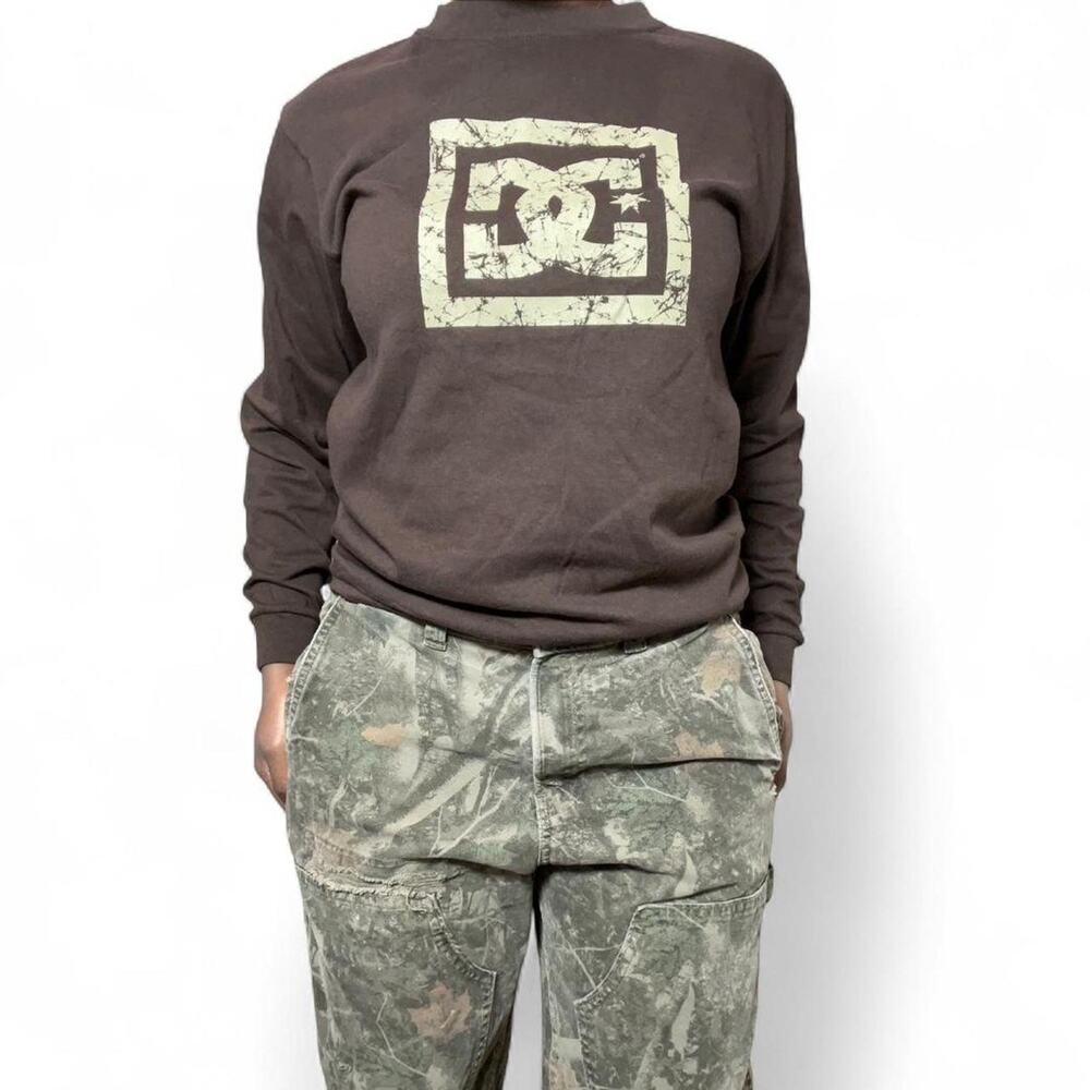 DC SHOES USA Vintage Brown & Cream T-shirt, Small